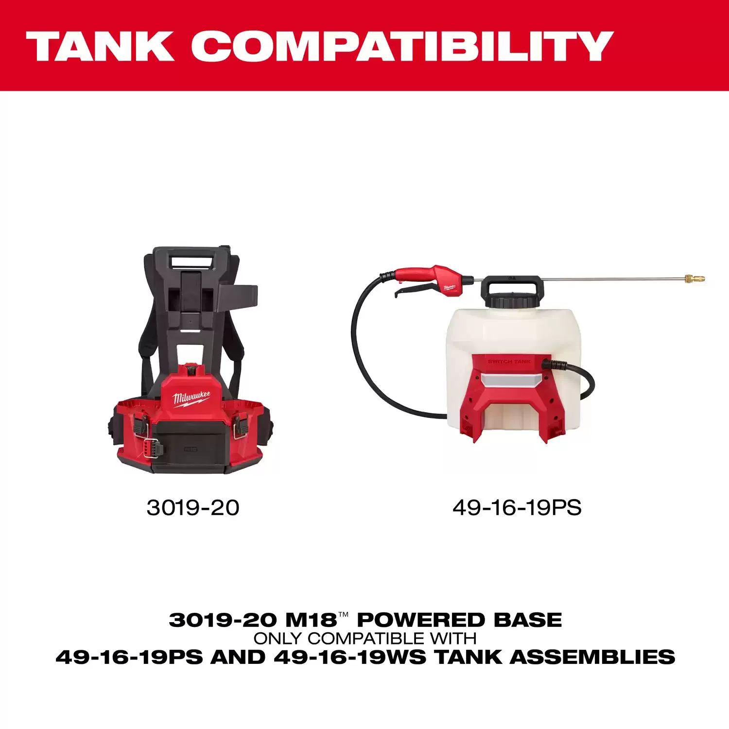 Milwaukee 3019-20PS M18 4-Gallon Backpack Sprayer w/ SWITCH TANK - Tool Only